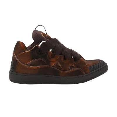 Pre-owned Lanvin Curb Sneakers 'brown Pony Effect' | Men's Size 47
