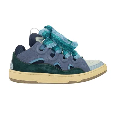 Pre-owned Lanvin Curb Sneakers 'grey Dark Green' | Men's Size 48