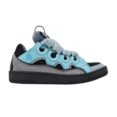 Pre-owned Lanvin Curb Sneakers 'light Blue Anthracite' | Men's Size 42