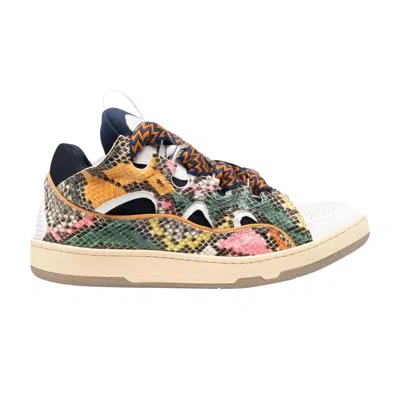 Pre-owned Lanvin Curb Sneakers 'multi-color Snakeskin' | Men's Size 43
