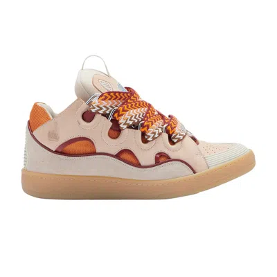 Pre-owned Lanvin Curb Sneakers 'pale Pink Mango' | Cream | Men's Size 10 In White