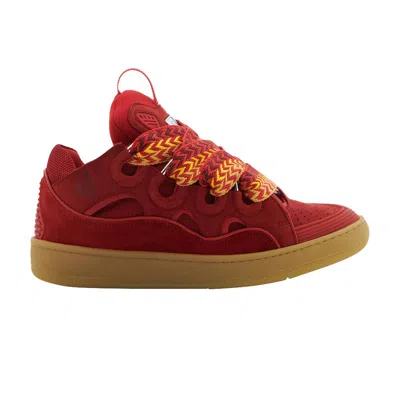 Pre-owned Lanvin Curb Sneakers 'poppy Red Gum' | Men's Size 42