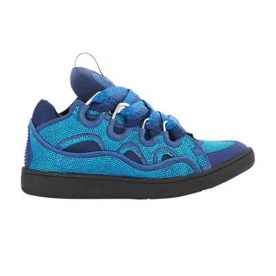 Pre-owned Lanvin Curb Sneakers 'rhinestones - Majorelle Blue' | Men's Size 41