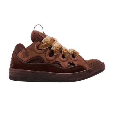 Pre-owned Lanvin Curb Sneakers 'speckled Effect - Brown' | Men's Size 40