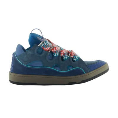 Pre-owned Lanvin Curb Sneakers 'taurus Blue' | Men's Size 44