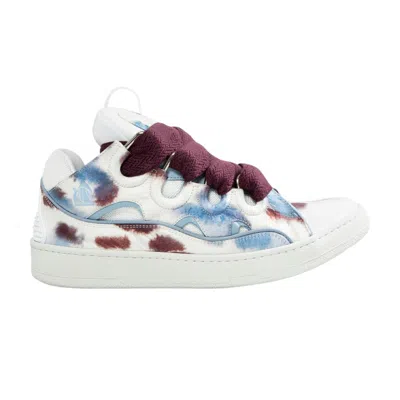 Pre-owned Lanvin Curb Sneakers 'tie-dye - Burgundy Blue' | White | Men's Size 49