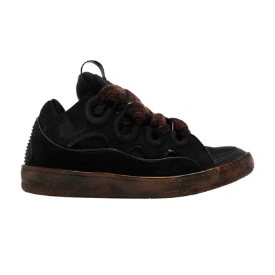 Pre-owned Lanvin Curb Sneakers 'tortoise Effect - Dark Brown' | Men's Size 40