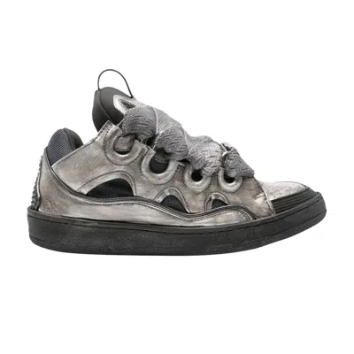 Pre-owned Lanvin Curb Sneakers 'vintage Silver Black' | Men's Size 42