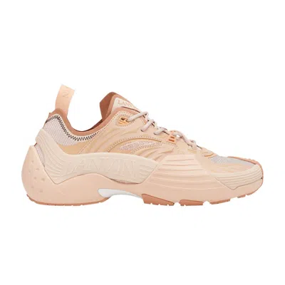 Pre-owned Lanvin Flash-x Sneakers 'nude' | Cream | Men's Size 41 In White