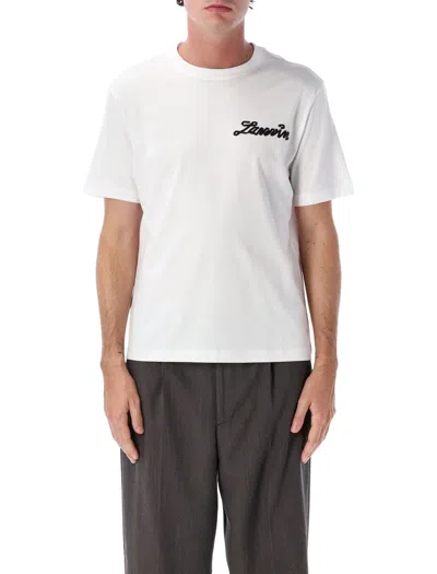 Lanvin Small Ribbon Cotton T-shirt In White