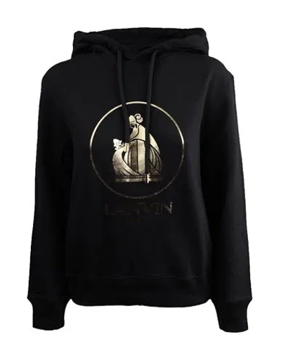 Lanvin Sweatshirt Hoodie Woman Sweatshirt Black Size S Cotton