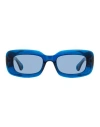 Lanvin Twisted Lnv629s Sunglasses Woman Sunglasses Blue Size 50 Plastic In Gold