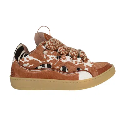 Pre-owned Lanvin Wmns Curb Sneaker 'pony Effect' | Brown | Women's Size 41