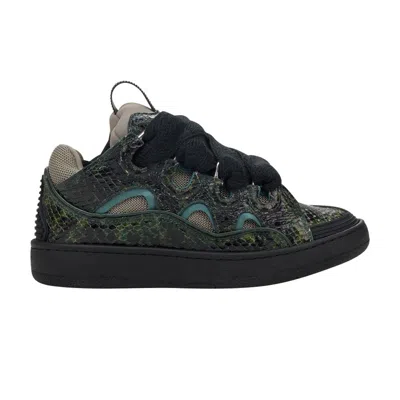 Pre-owned Lanvin Wmns Curb Sneakers 'green Python' | Women's Size 36