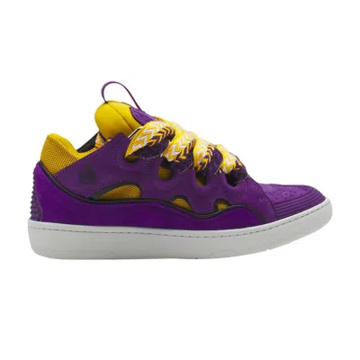 Pre-owned Lanvin Wmns Curb Sneakers 'purple Yellow' | Women's Size 41