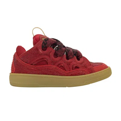 Pre-owned Lanvin Wmns Curb Sneakers 'rouge A Levre Lipstick' | Red | Women's Size 39
