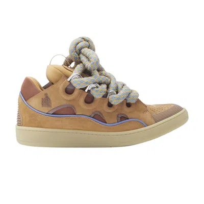 Pre-owned Lanvin Wmns Curb Sneakers 'snake Laces - Camel' | Brown | Women's Size 40