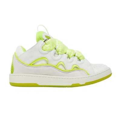 Pre-owned Lanvin Wmns Curb Sneakers 'white Fluo Yellow' | Women's Size 40