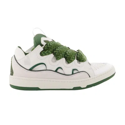 Pre-owned Lanvin Wmns Curb Sneakers 'white Khaki' | Women's Size 41