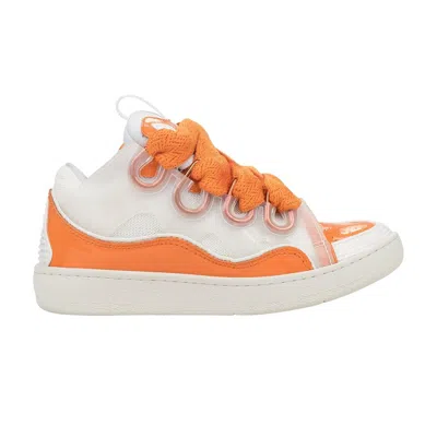 Pre-owned Lanvin Wmns Curb Sneakers 'white Orange' | Women's Size 36