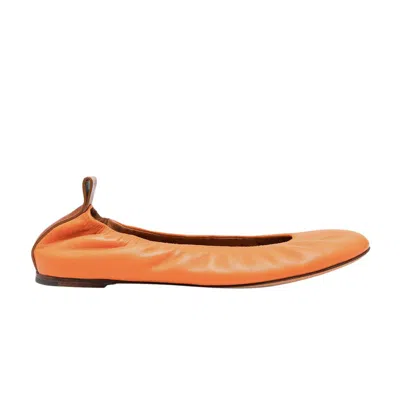 Pre-owned Lanvin Wmns The Ballerina Flat 'mandarine' | Orange | Women's Size 38