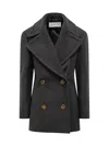 Lanvin Wool Double-breasted Coat In Gray