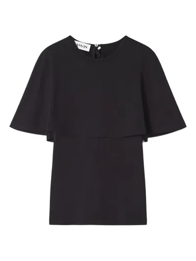 Lanvin Layered-detail T-shirt In Black
