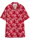 Lanvin Shirt With Rateau Print In Red