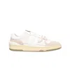 Lanvin Mesh And Leather Clay Sneakers With In Neutrals