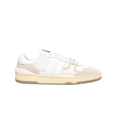 LANVIN LANVIN LEATHER AND MESH SNEAKERS