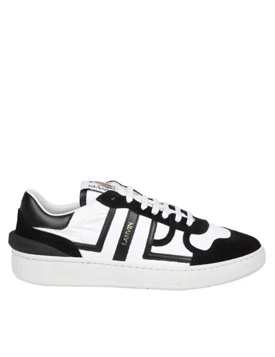 Lanvin Leather And Suede Sneakers With Nylon Inserts In White