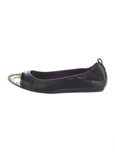 Pre-owned Lanvin Leather Animal Print Ballet Flats In Blue