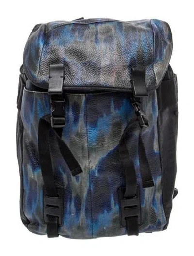 Pre-owned Lanvin Leather Backpack In Blue