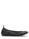 Lanvin Leather Ballerinas In Black
