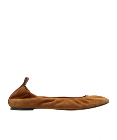 LANVIN LANVIN ROUND TOE SLIP-ON BALLERINAS