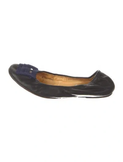 Pre-owned Lanvin Leather Ballet Flats In Black