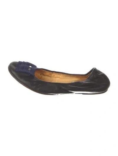 Pre-owned Lanvin Leather Ballet Flats In Black