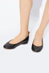 Lanvin Leather Ballerinas In Black