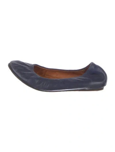Pre-owned Lanvin Leather Ballet Flats In Blue