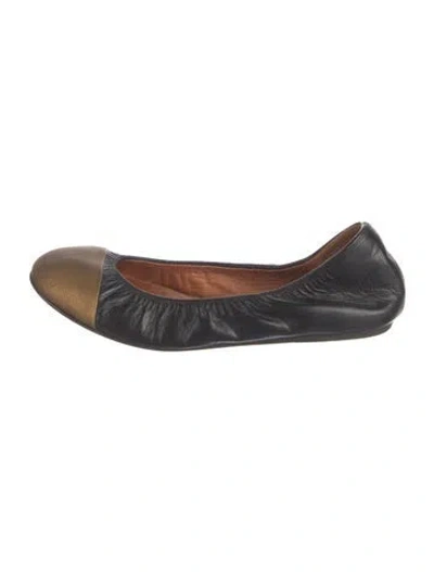 Pre-owned Lanvin Leather Ballet Flats In Blue