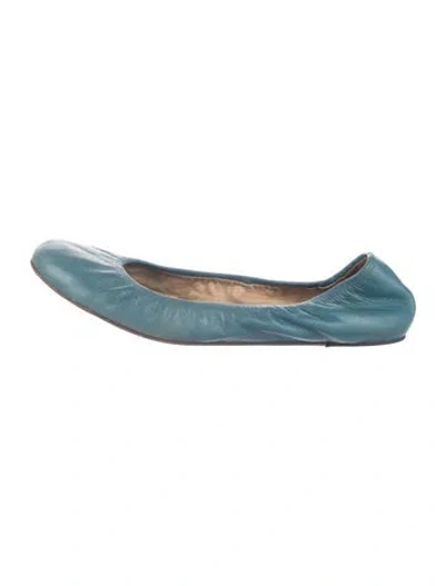 Pre-owned Lanvin Leather Ballet Flats In Blue