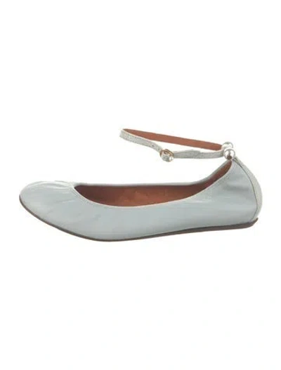 Pre-owned Lanvin Leather Ballet Flats In Blue