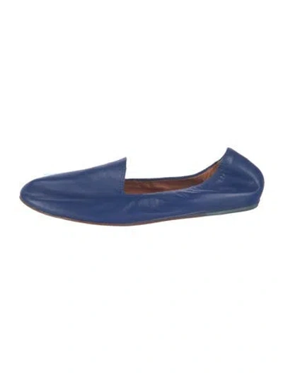 Pre-owned Lanvin Leather Ballet Flats In Blue