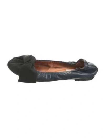 Pre-owned Lanvin Leather Ballet Flats In Blue