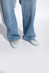 Lanvin Patent Leather Ballerina Flats In Blue