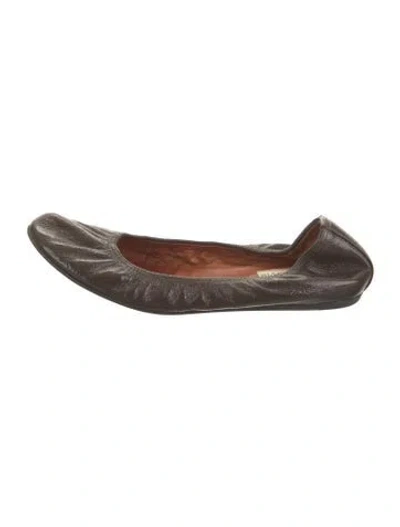 Pre-owned Lanvin Leather Ballet Flats In Brown