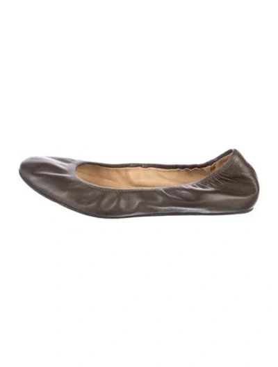 Pre-owned Lanvin Leather Ballet Flats In Brown