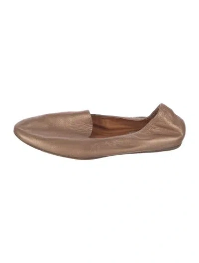 Pre-owned Lanvin Leather Ballet Flats In Brown