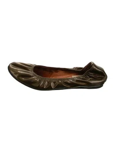 Pre-owned Lanvin Leather Ballet Flats In Brown