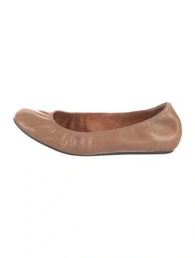 Pre-owned Lanvin Leather Ballet Flats In Brown